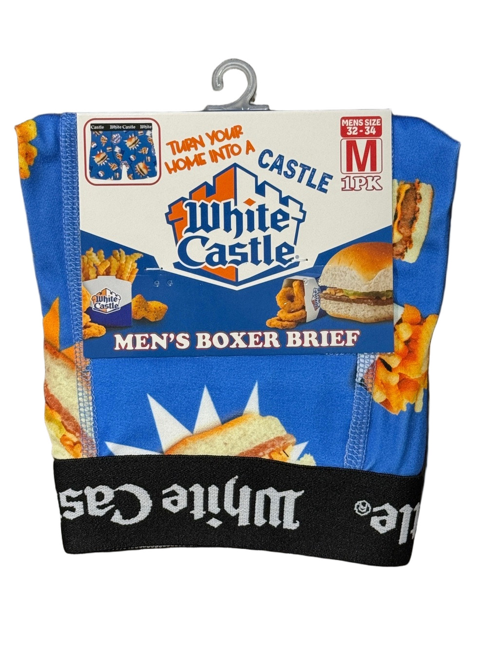 Mens White Castle Licensed Boxer Briefs - Size Medium - NWT